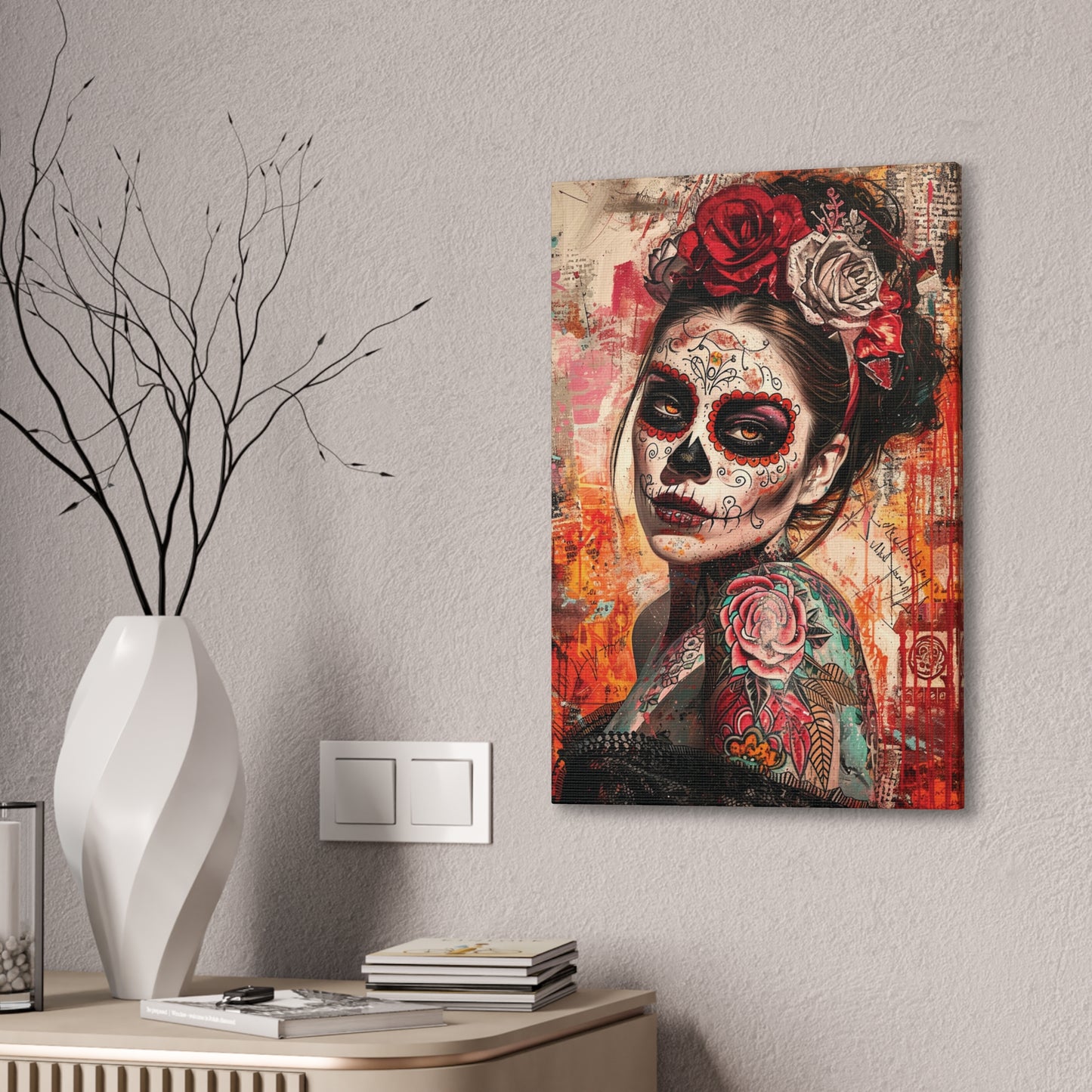 Day of the Dead 6 Canvas Stretched, 0.75"