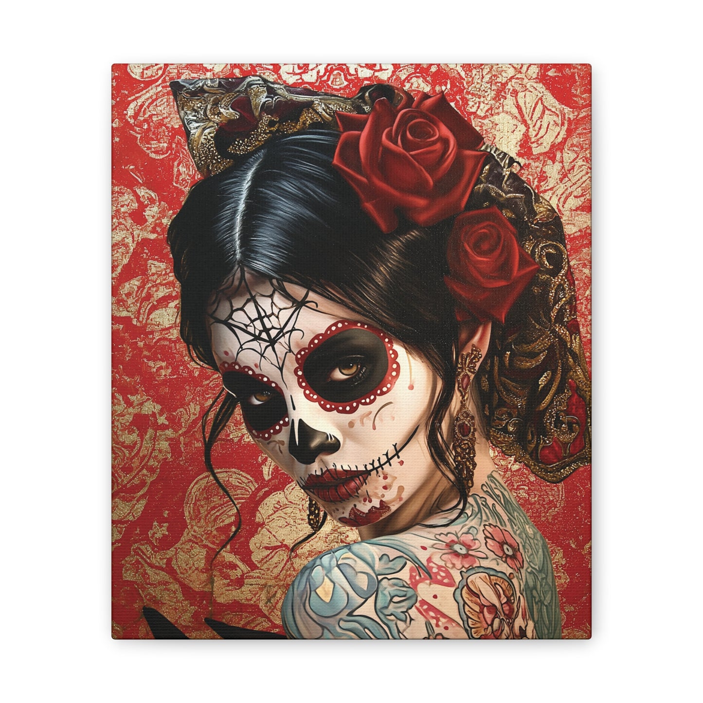 Day of the Dead 3 Canvas Stretched, 0.75"