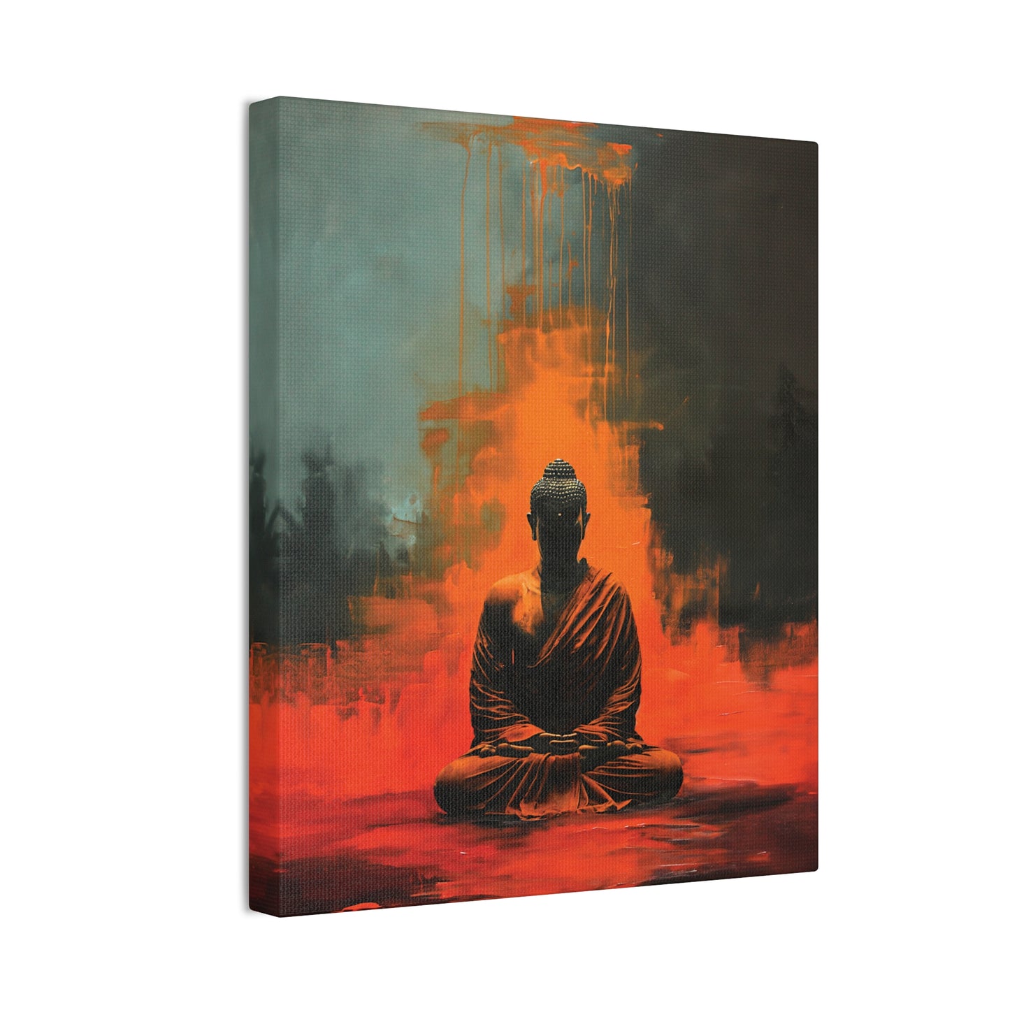 Buddha Painting Print 13 Canvas Stretched, 0.75"