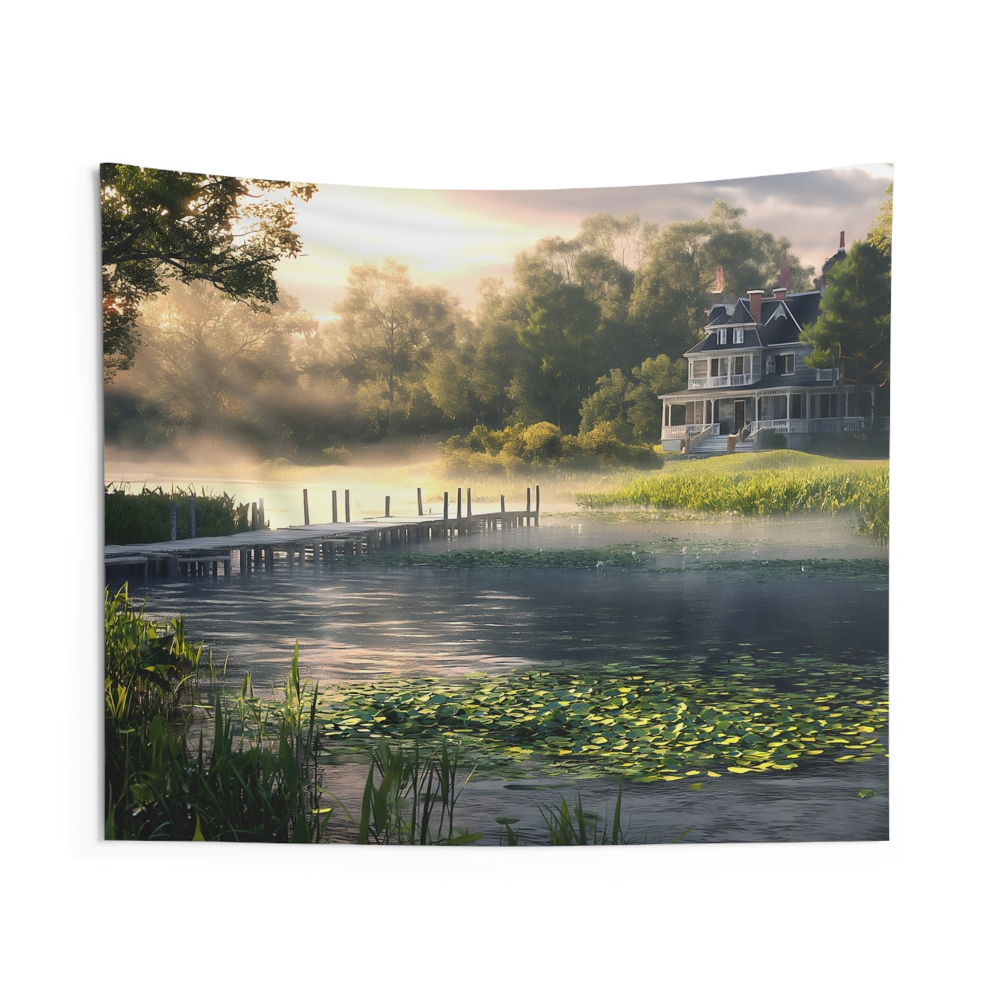 Pond Mansion 2 Indoor Wall Tapestries