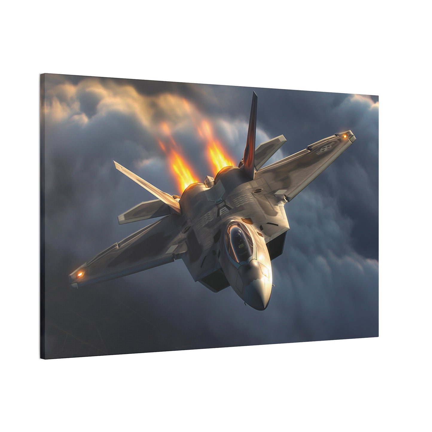 F-22 Fighter 2 Canvas Stretched, 0.75"