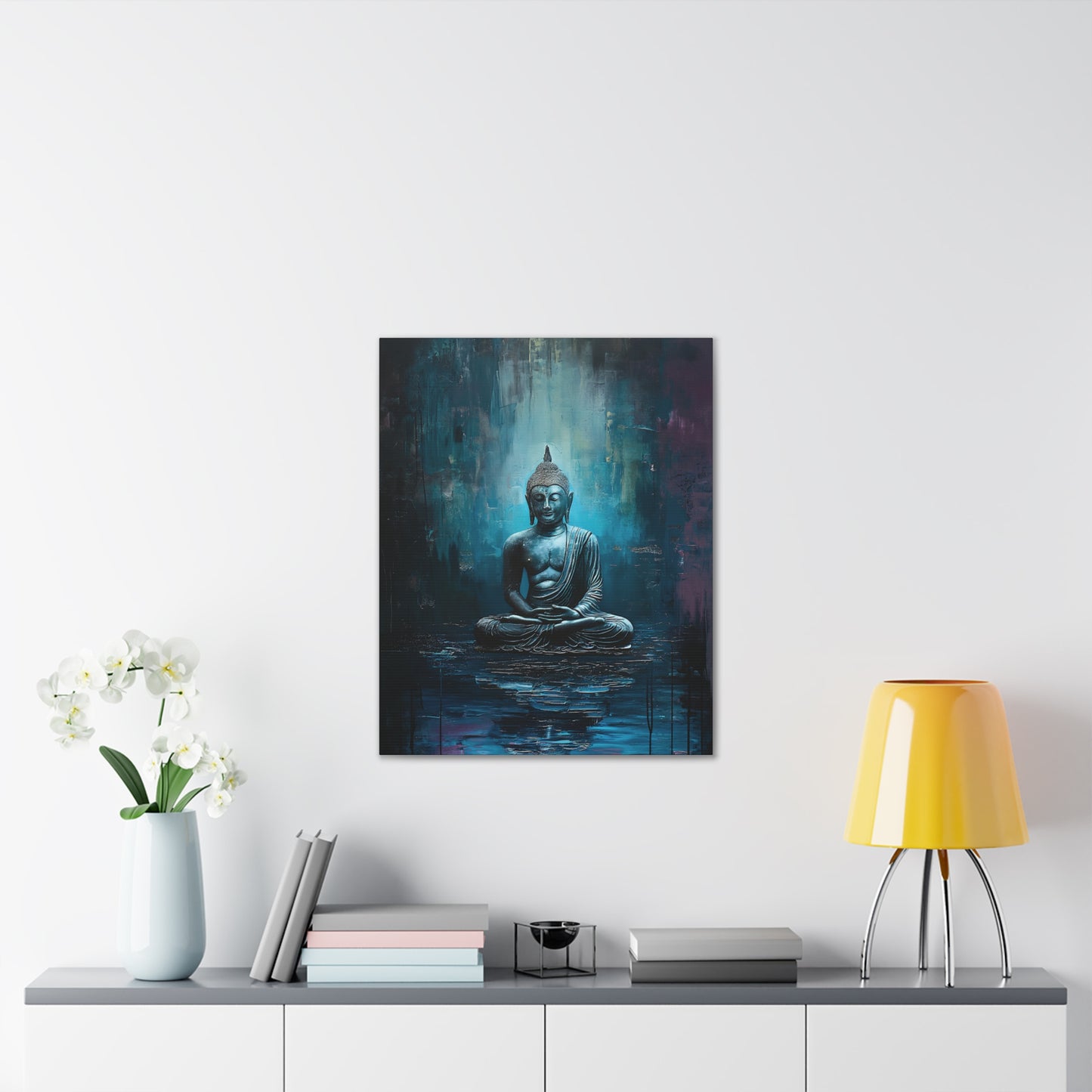 Buddha Painting Print 17 Canvas Stretched, 0.75"