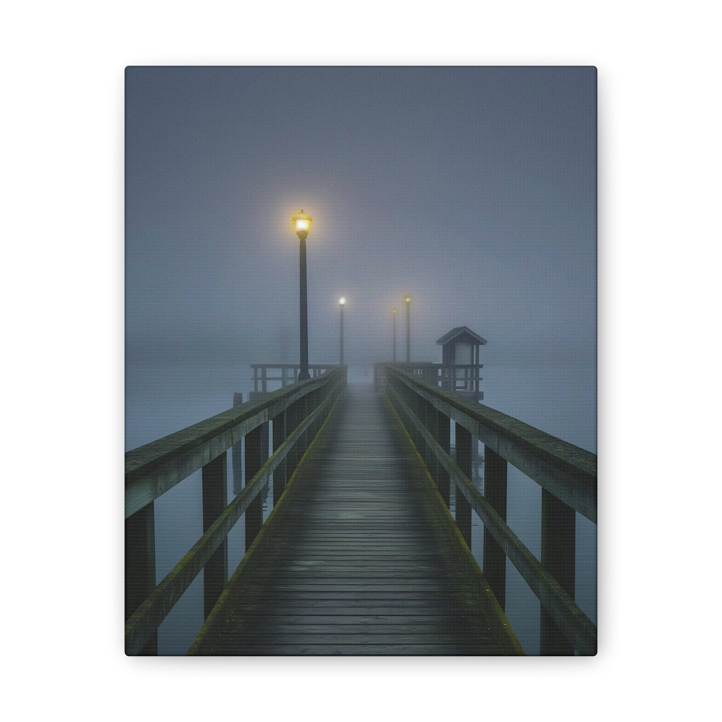 Misty Pier 7 Canvas Stretched, 0.75"