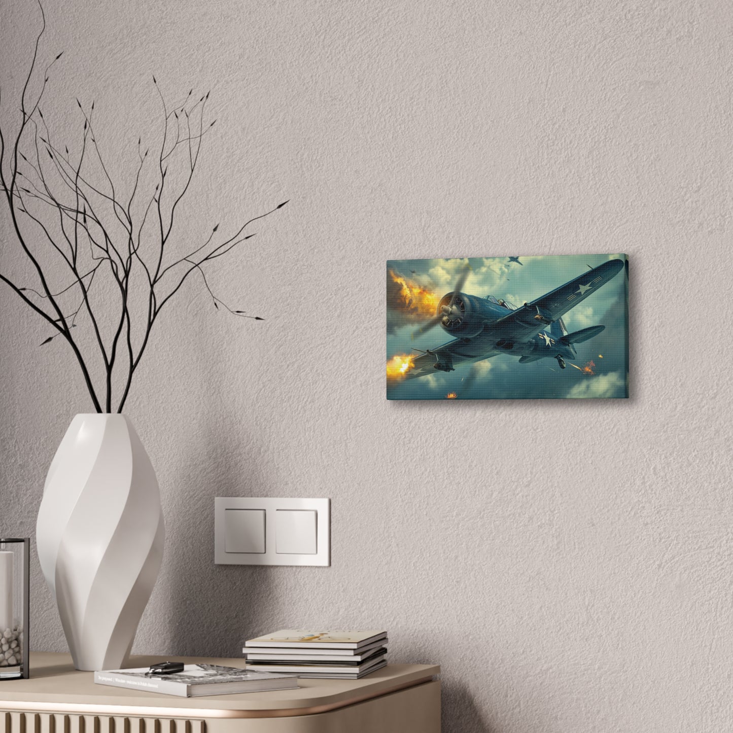 WWII Fighter 1 Canvas Stretched, 0.75"