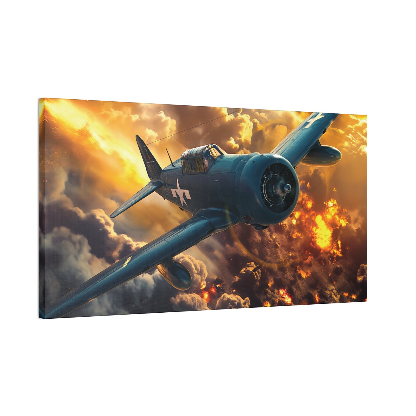 WWII Fighter 3 Canvas Stretched, 0.75"