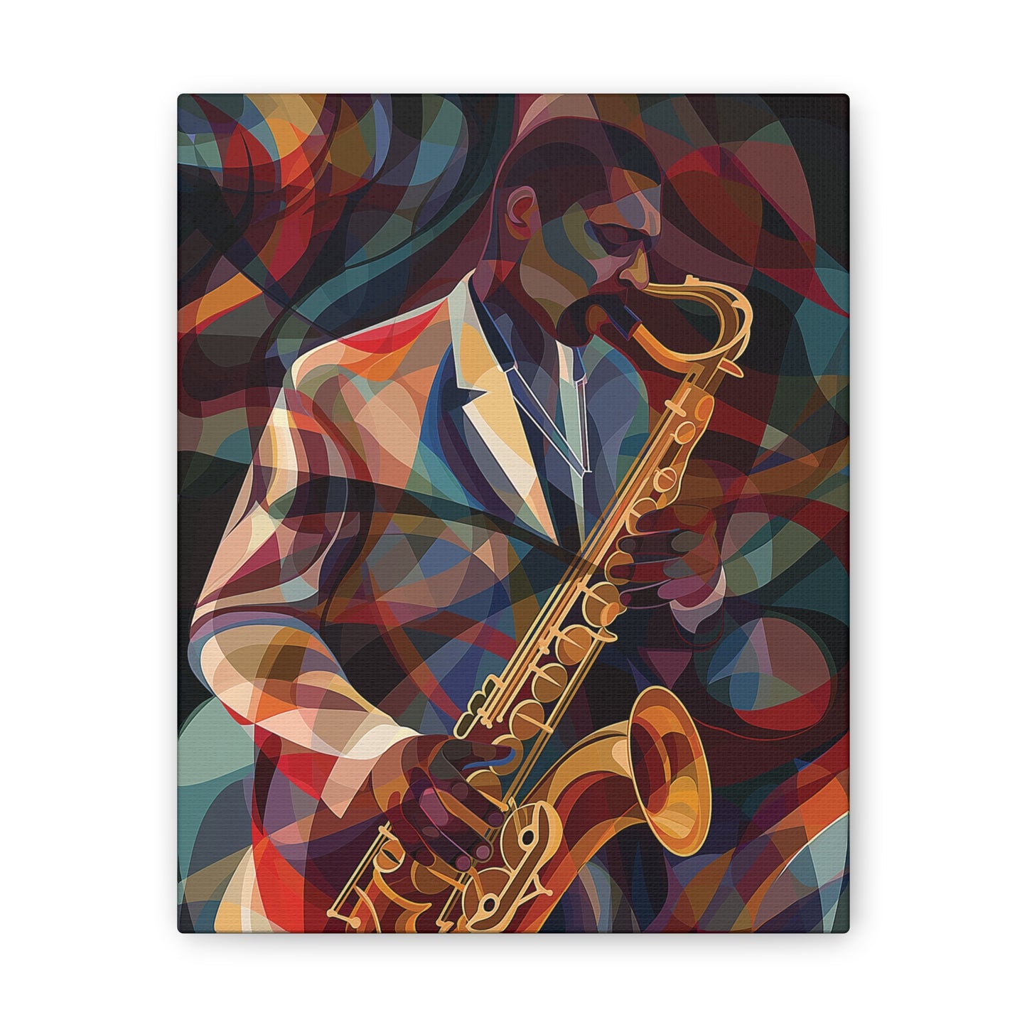 Saxophone Canvas Stretched, 0.75"