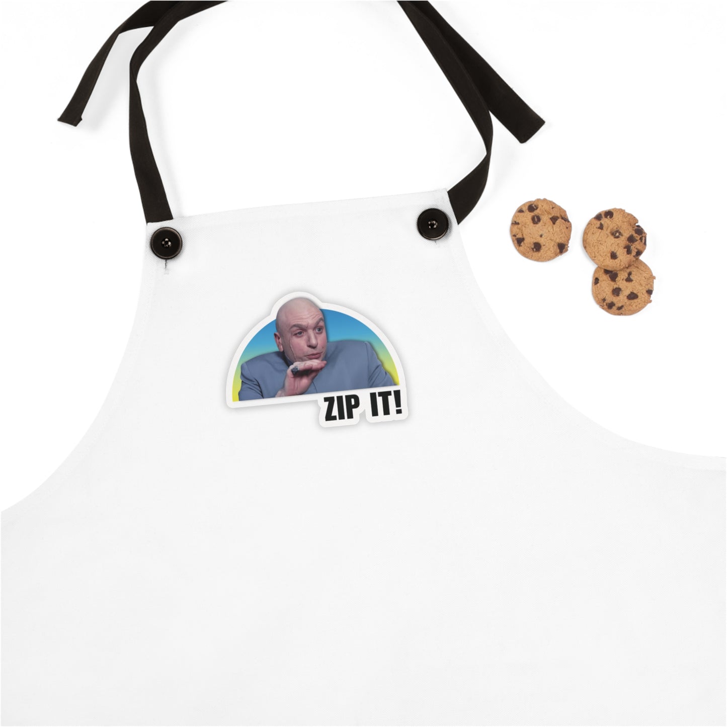 Zip It White Continue Apron (AOP)