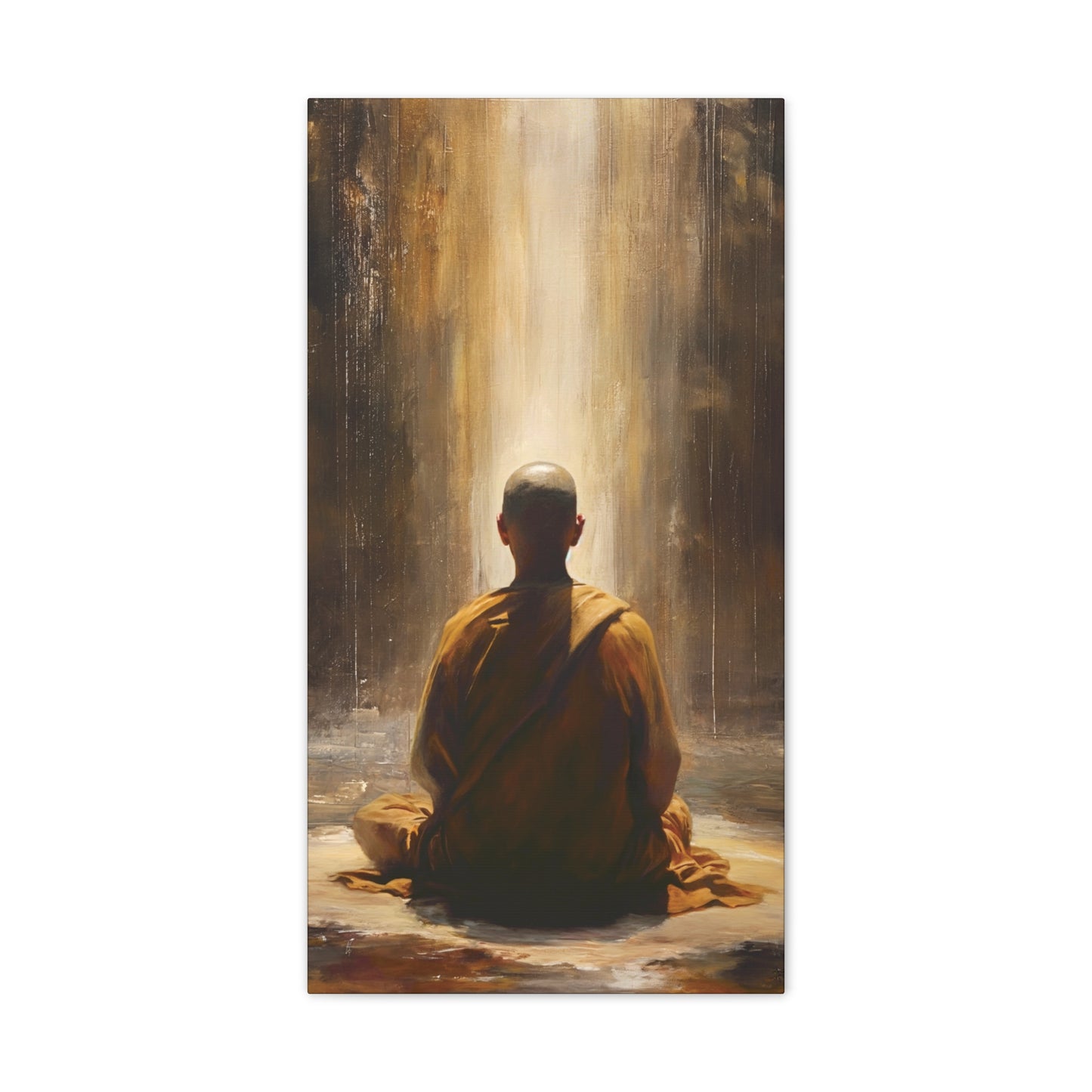 Buddha Painting Print 5 Canvas Stretched, 0.75"