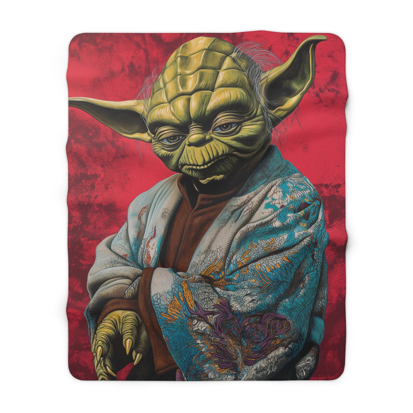 Yoda 1 Sherpa Fleece Blanket