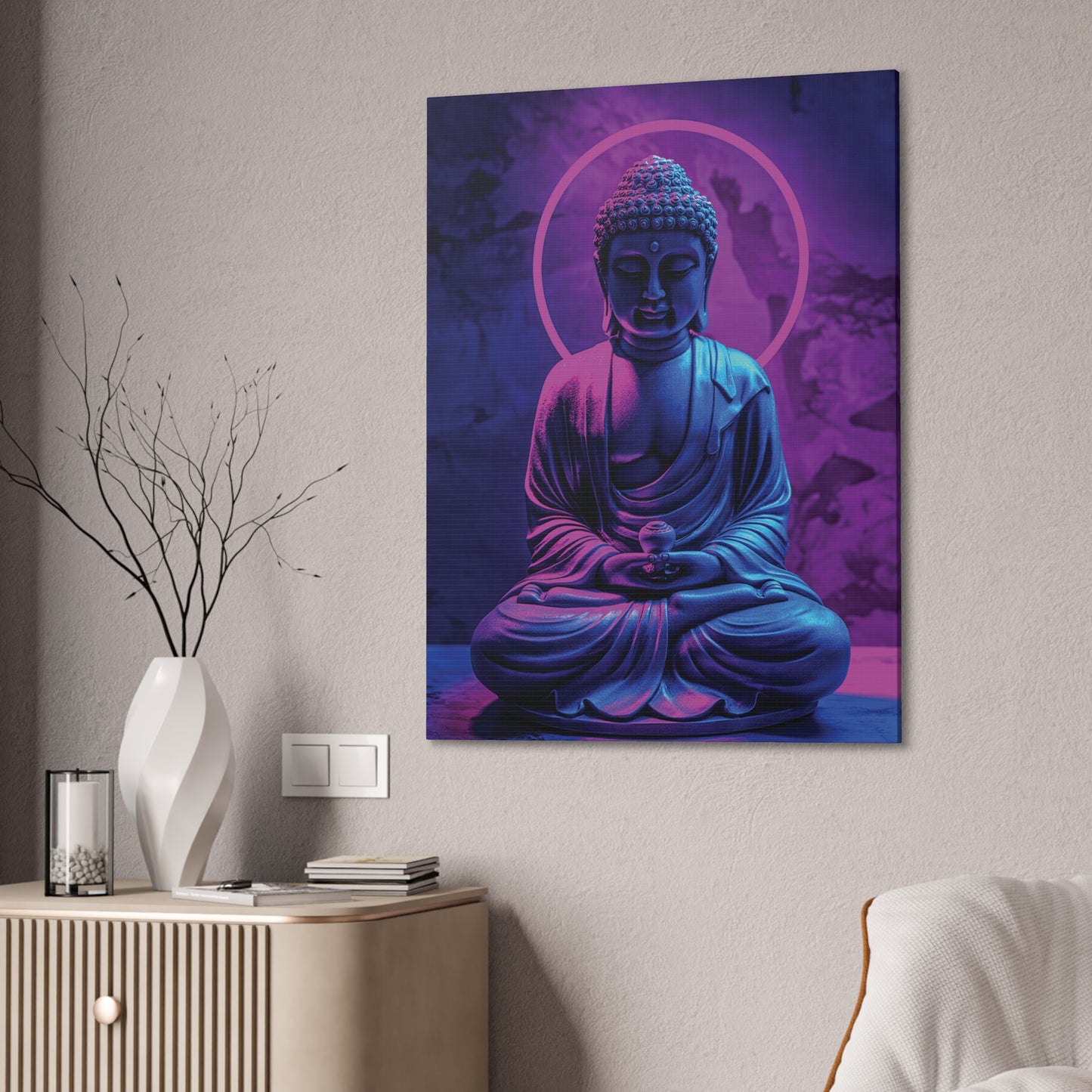 Buddha 20 Canvas Stretched, 0.75"