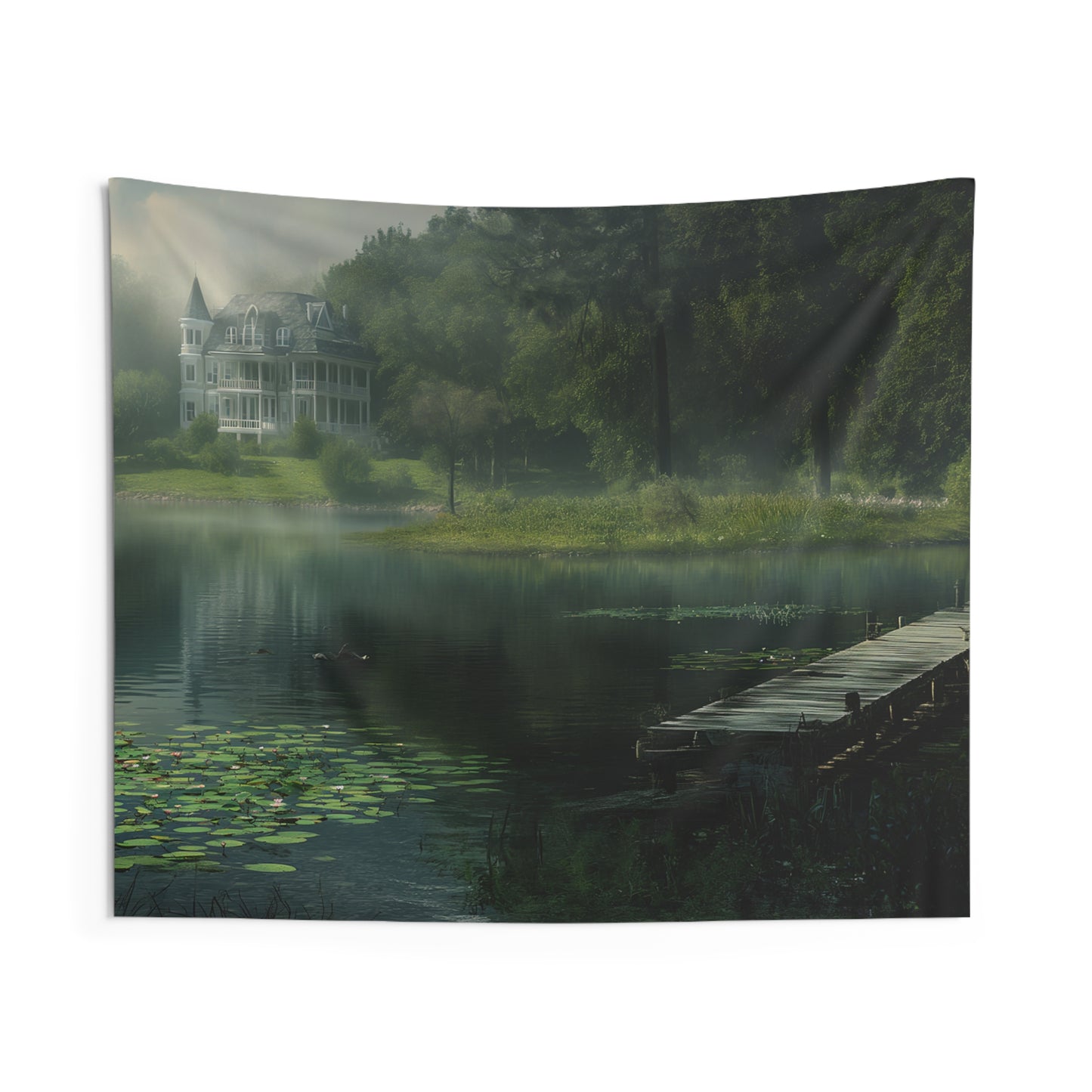 Pond Mansion 1 Indoor Wall Tapestries