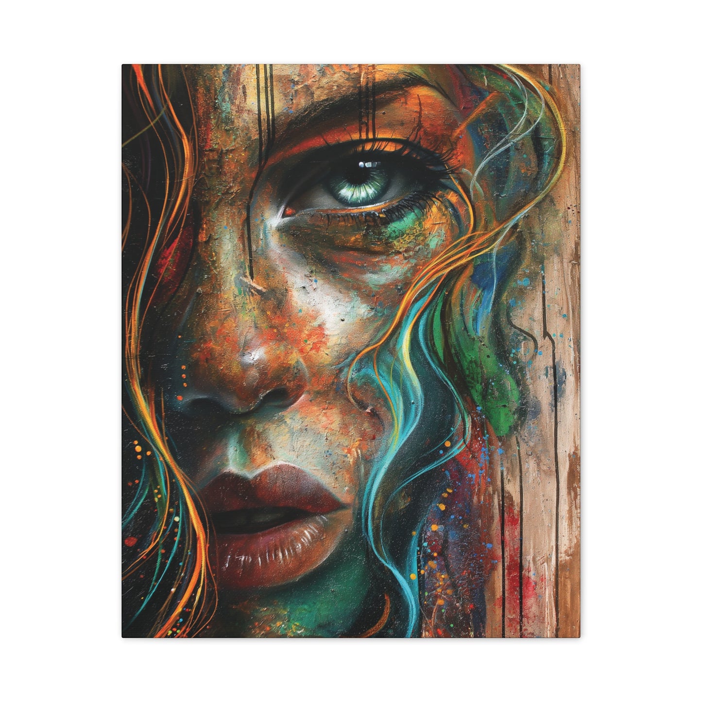 Graffiti Girl 2 Canvas Stretched, 0.75"