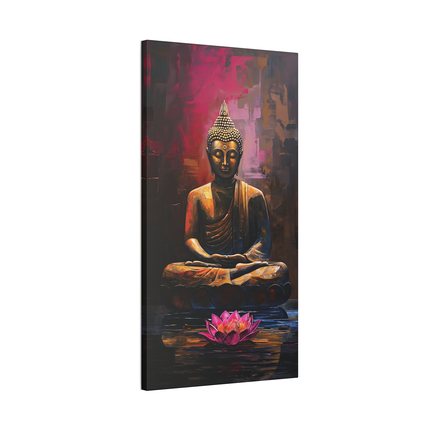 Buddha Painting Print 14 Canvas Stretched, 0.75"