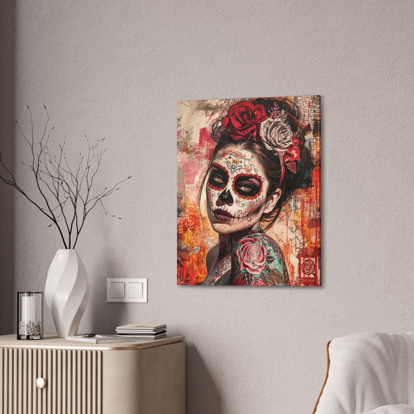 Day of the Dead 6 Canvas Stretched, 0.75"