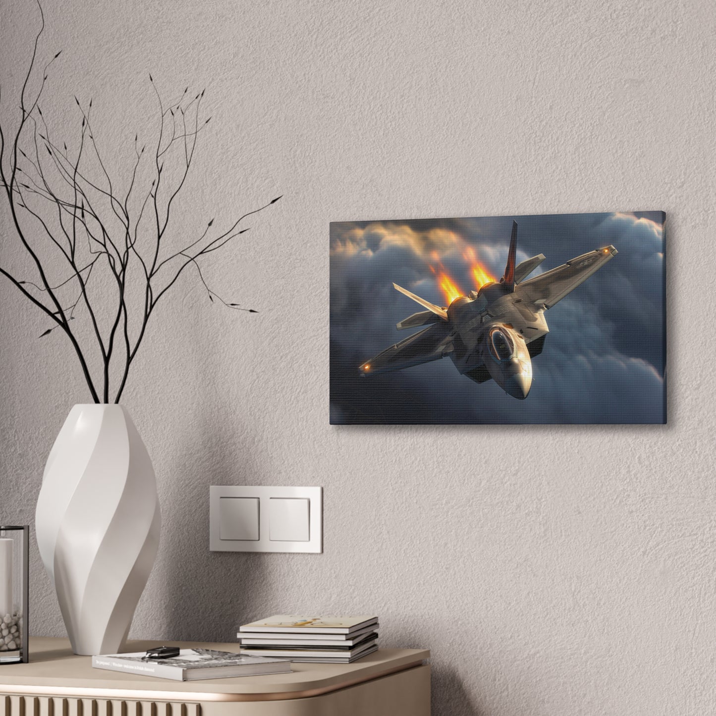 F-22 Fighter 2 Canvas Stretched, 0.75"