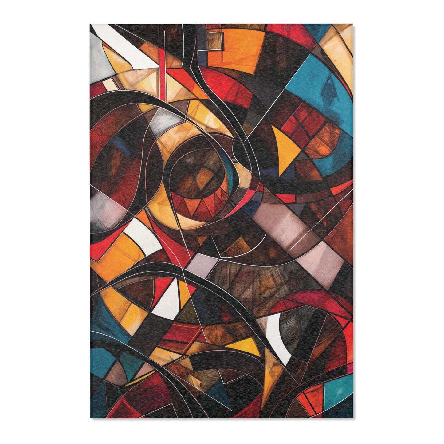 Abstract Cubist Area Rug