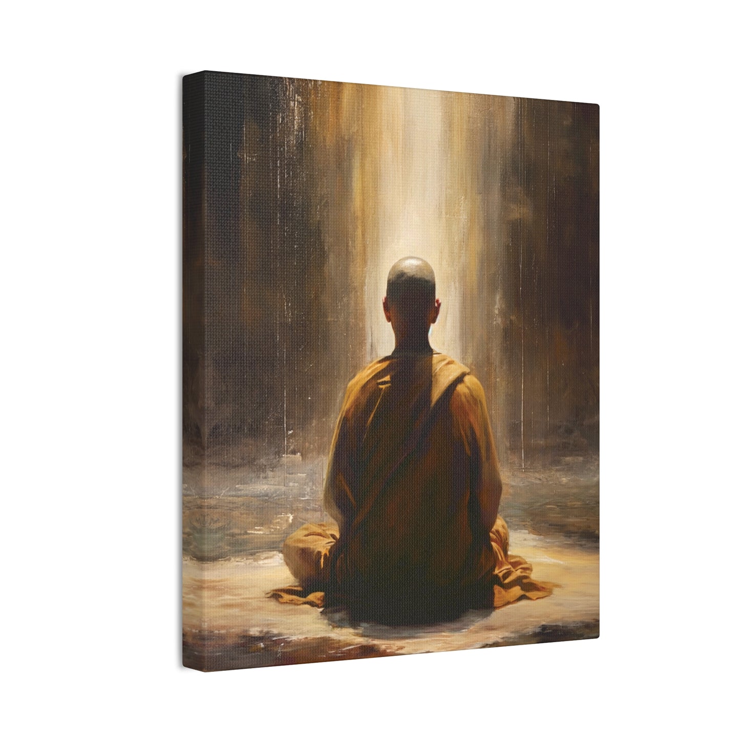 Buddha Painting Print 5 Canvas Stretched, 0.75"