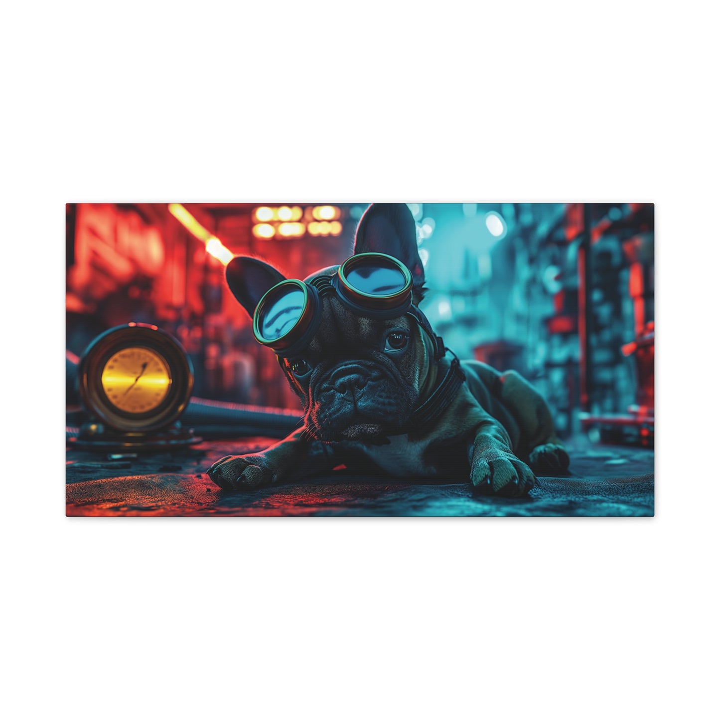 Industrial Frenchie 2 Canvas Stretched, 0.75"