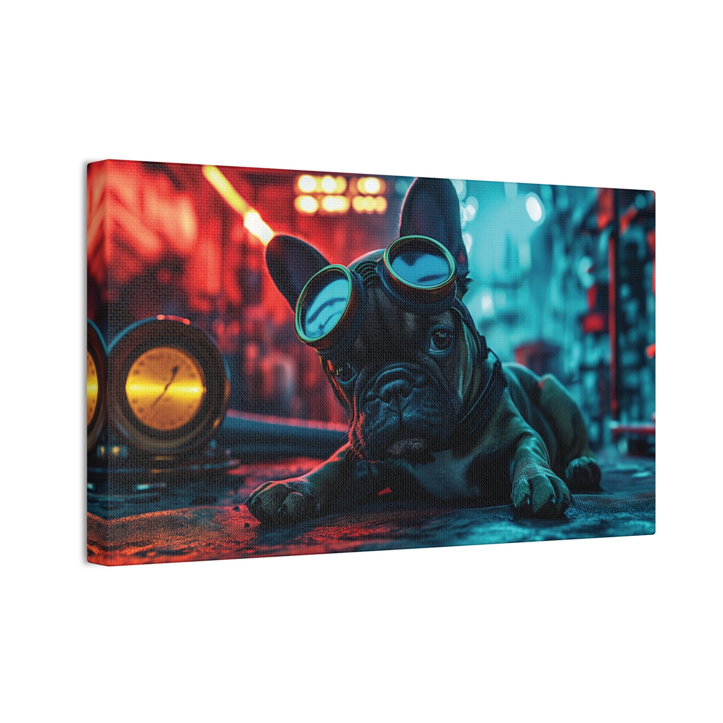 Industrial Frenchie 2 Canvas Stretched, 0.75"