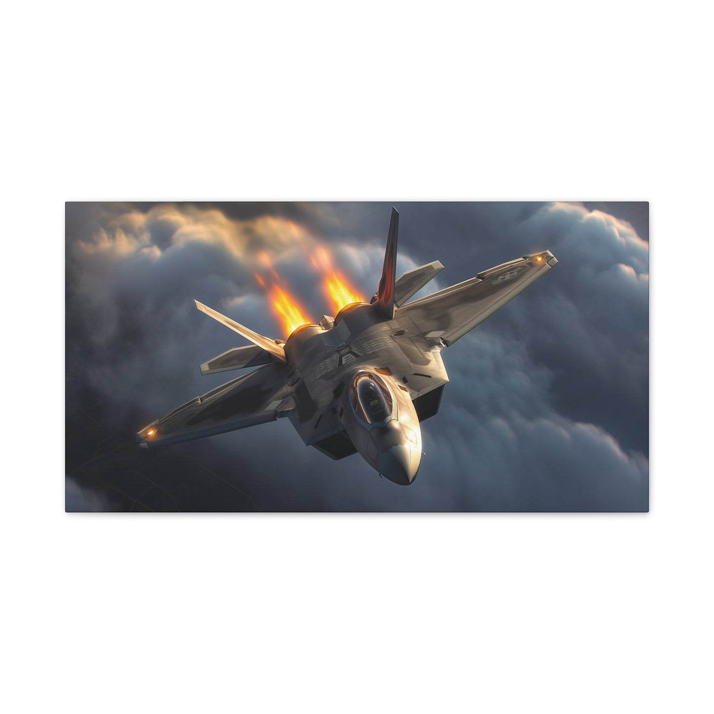 F-22 Fighter 2 Canvas Stretched, 0.75"