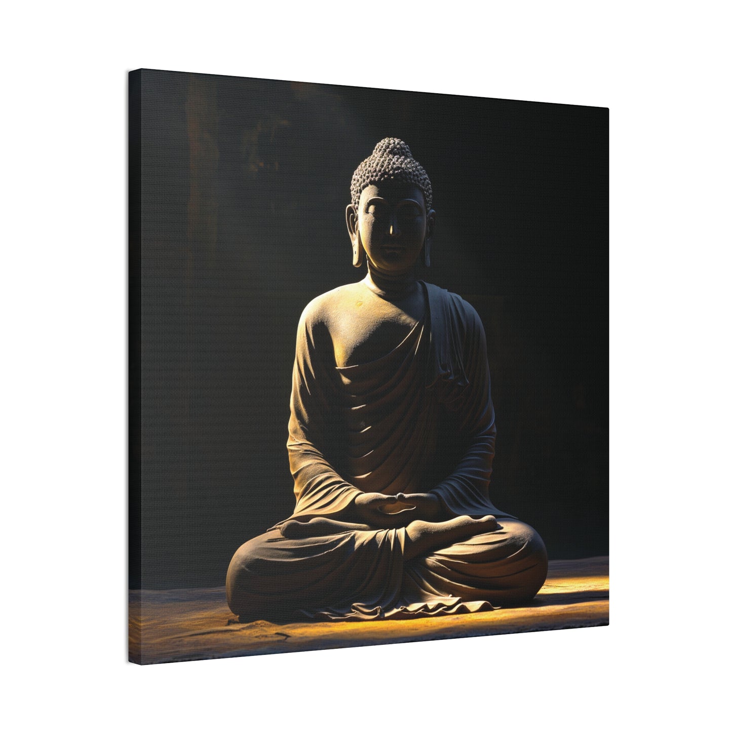 Buddha 4 Square Canvas Stretched, 0.75"