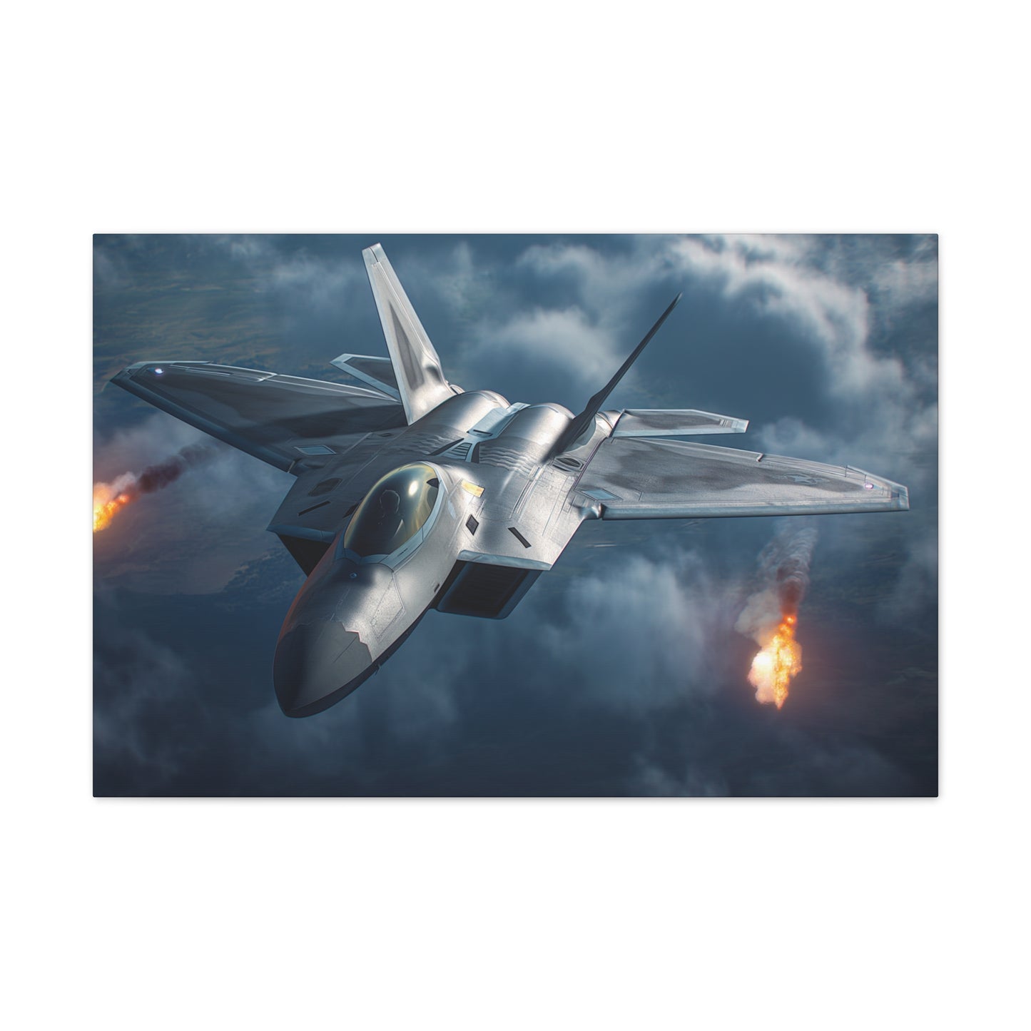 F-22 Fighter 1 Canvas Stretched, 0.75"