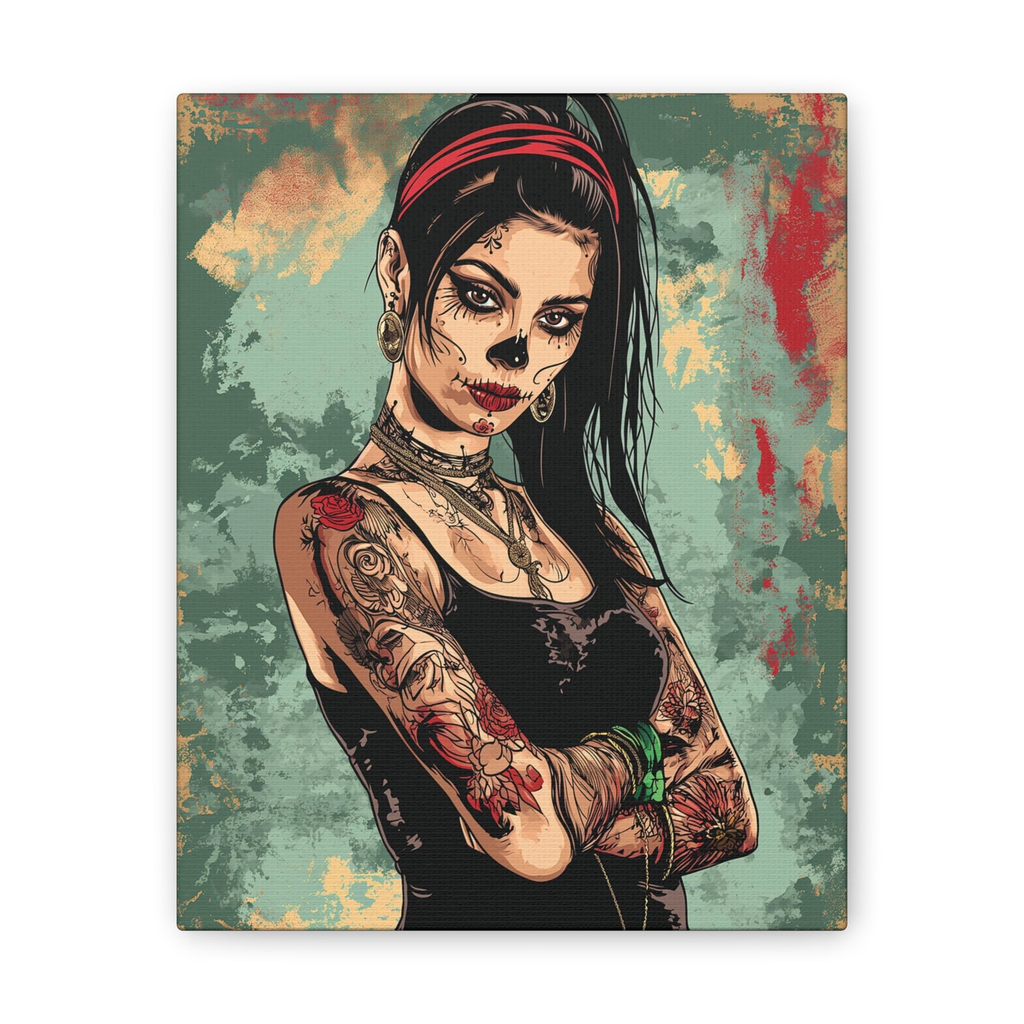 Day of the Dead 2 Canvas Stretched, 0.75"