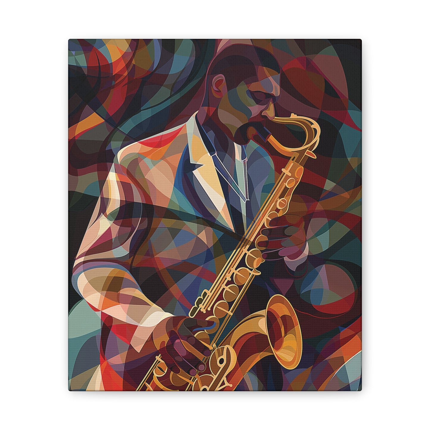 Saxophone Canvas Stretched, 0.75"