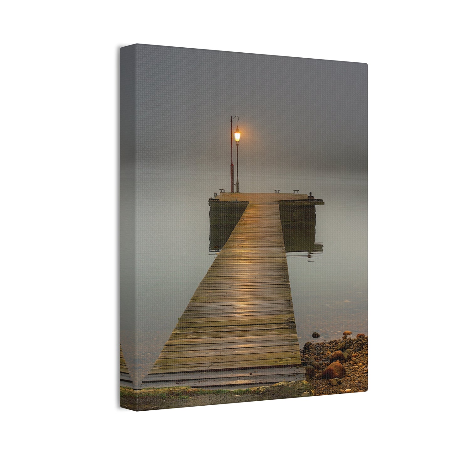 Misty Pier 8 Canvas Stretched, 0.75"