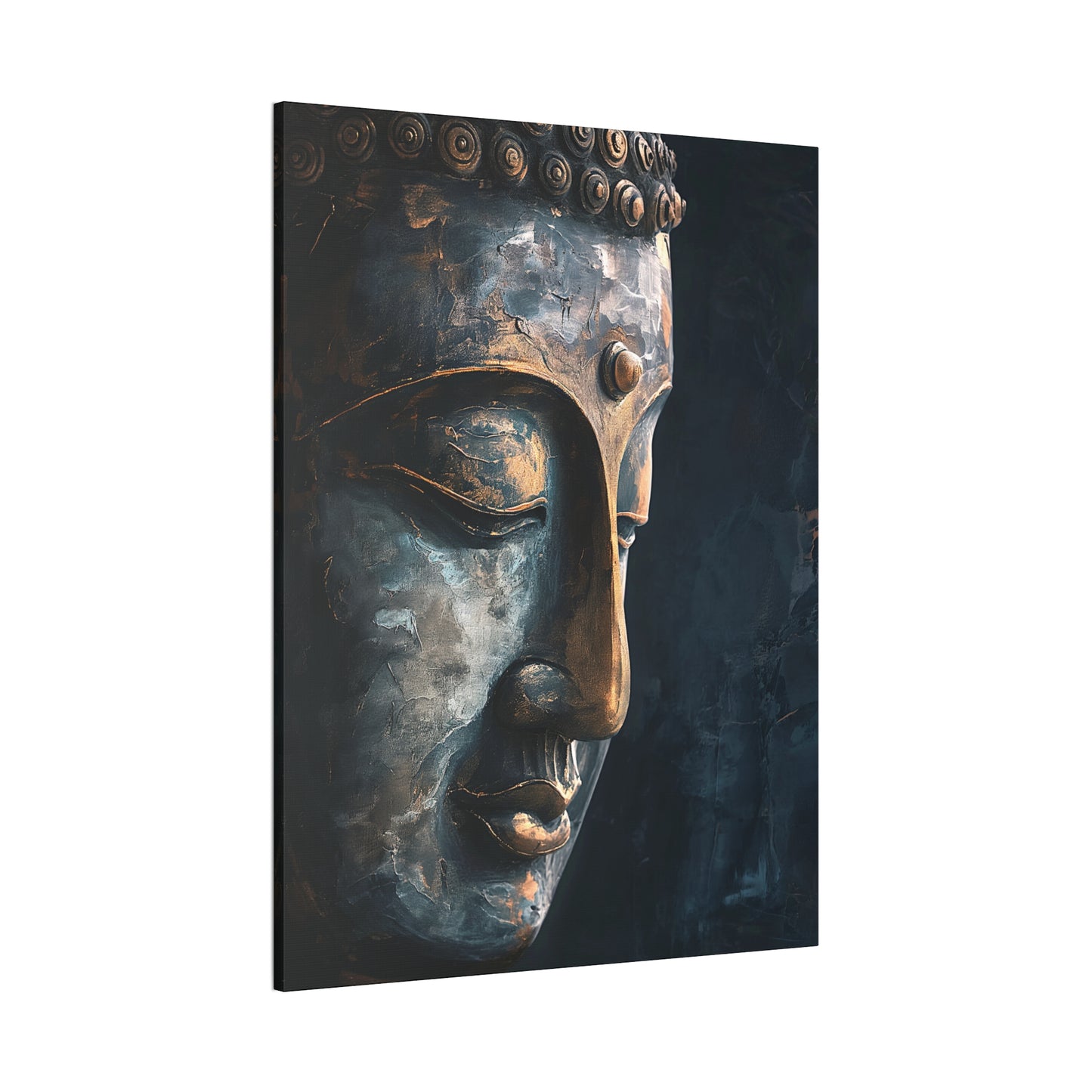 Buddha Painting Print 9 Canvas Stretched, 0.75"