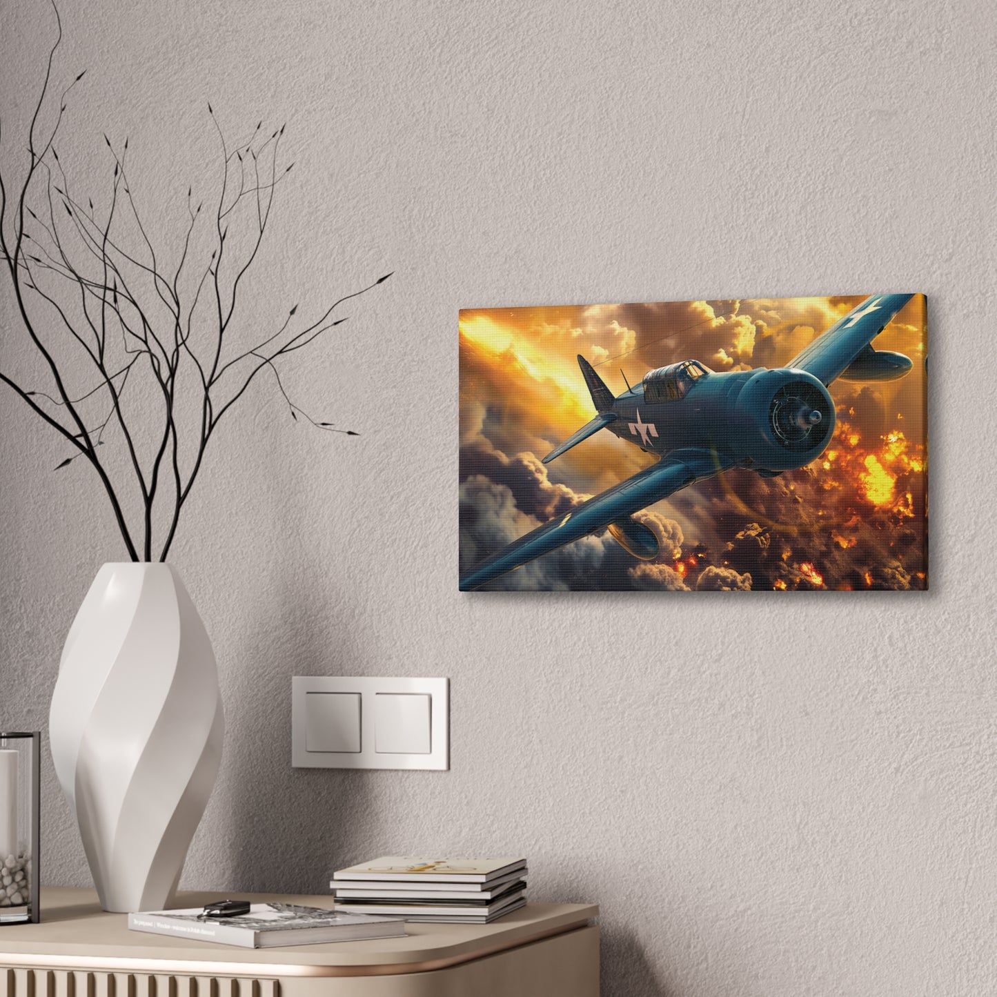 WWII Fighter 3 Canvas Stretched, 0.75"