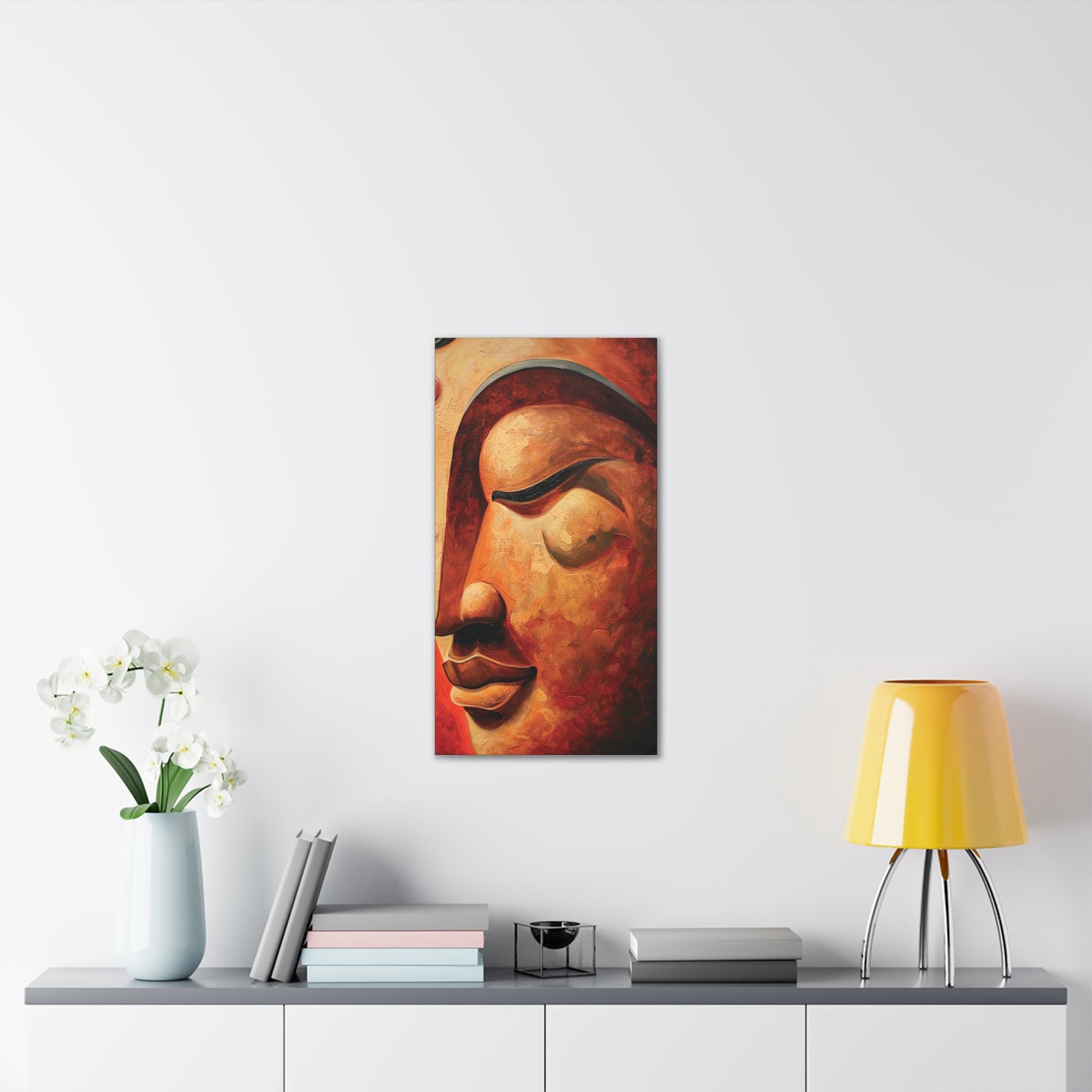 Buddha Painting Print 10 Canvas Stretched, 0.75"