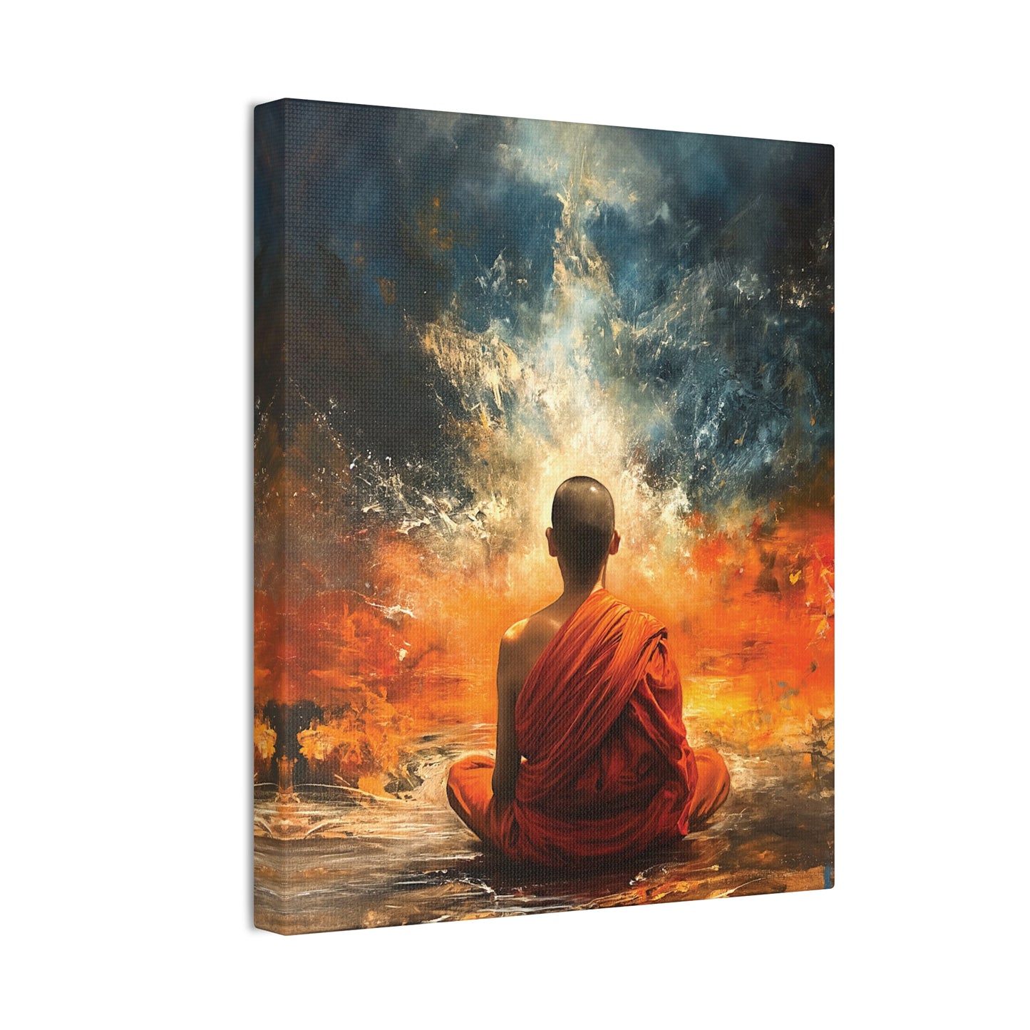 Buddha Painting Print 6 Canvas Stretched, 0.75"