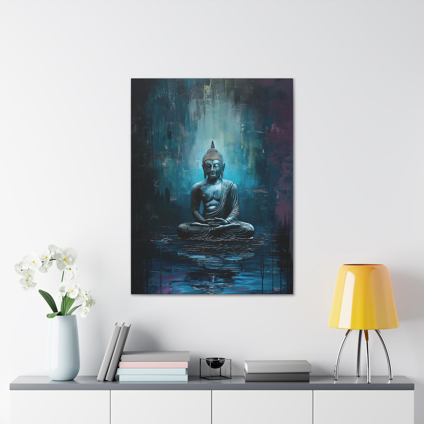 Buddha Painting Print 17 Canvas Stretched, 0.75"