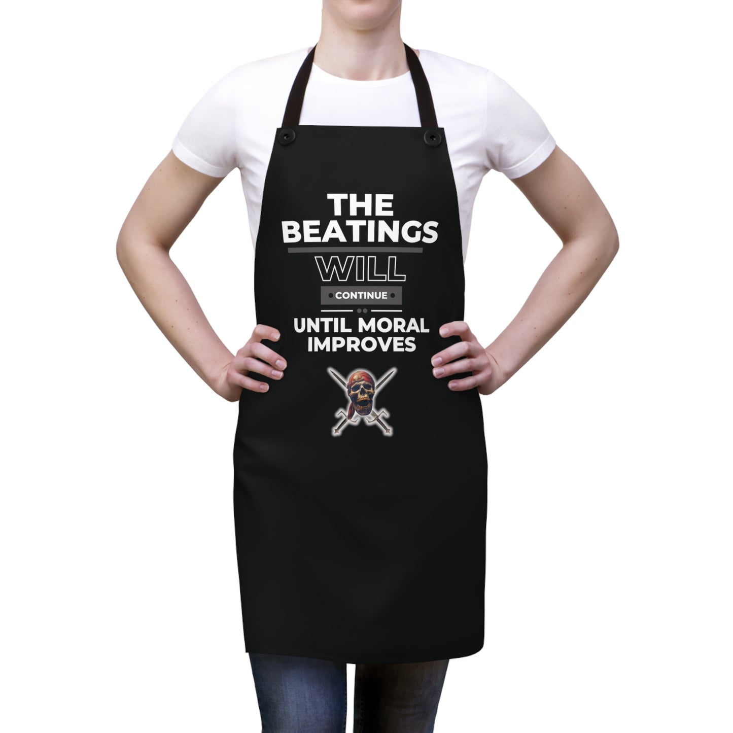 The Beatings Black Continue Apron (AOP)