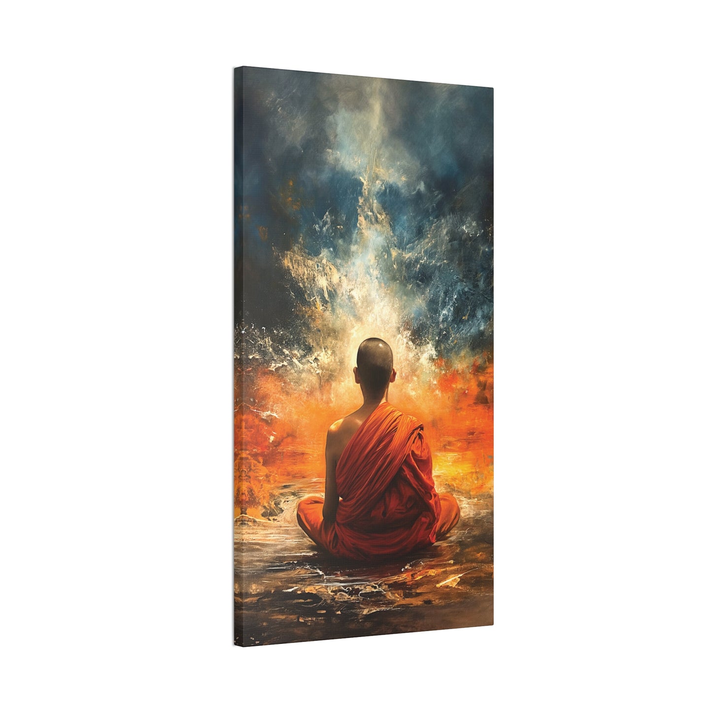 Buddha Painting Print 6 Canvas Stretched, 0.75"