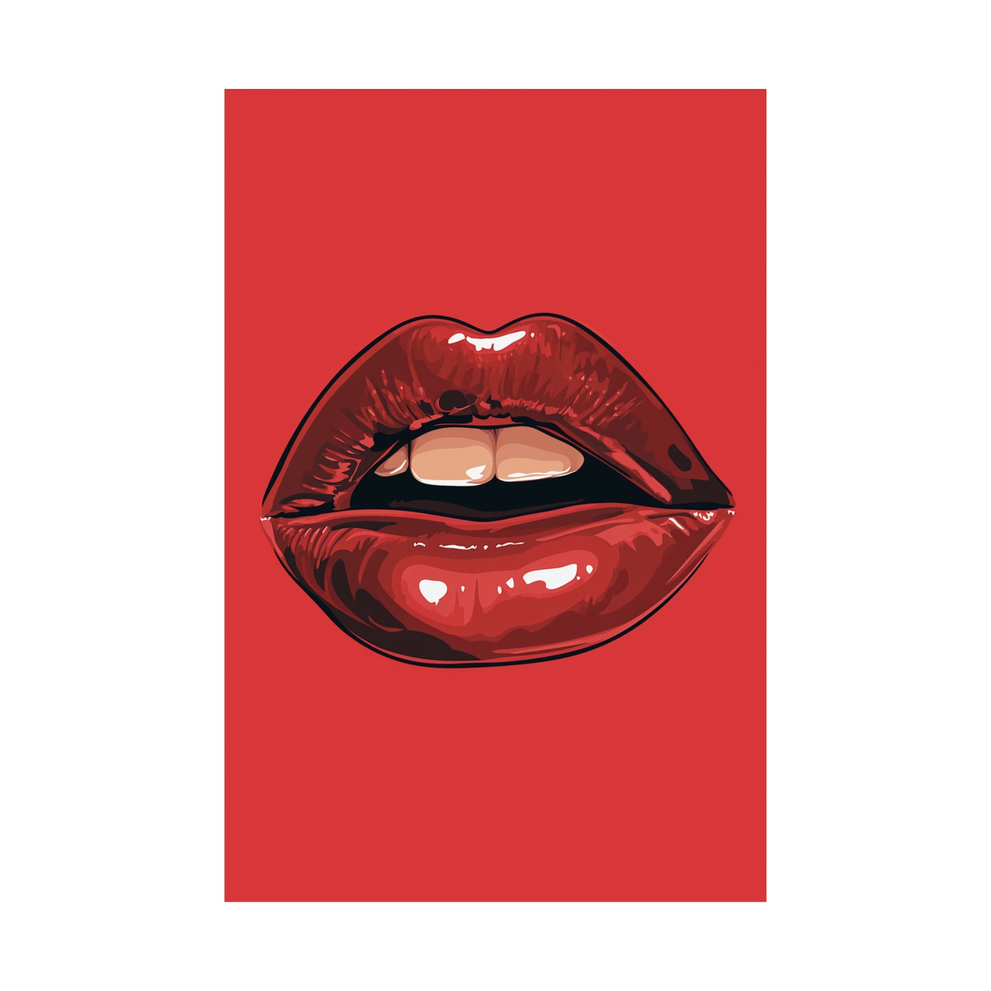 Lips 3 Matte Vertical Posters