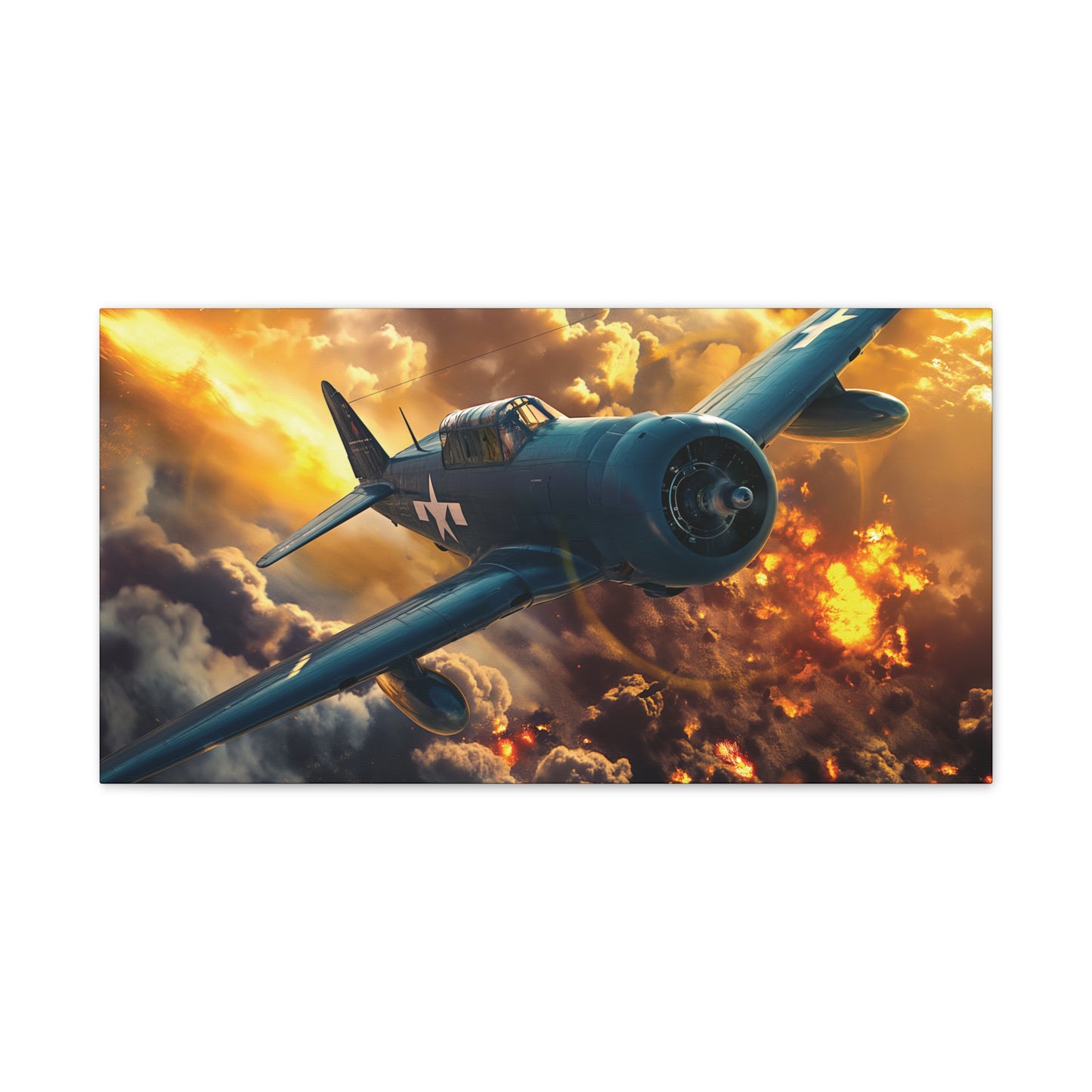 WWII Fighter 3 Canvas Stretched, 0.75"