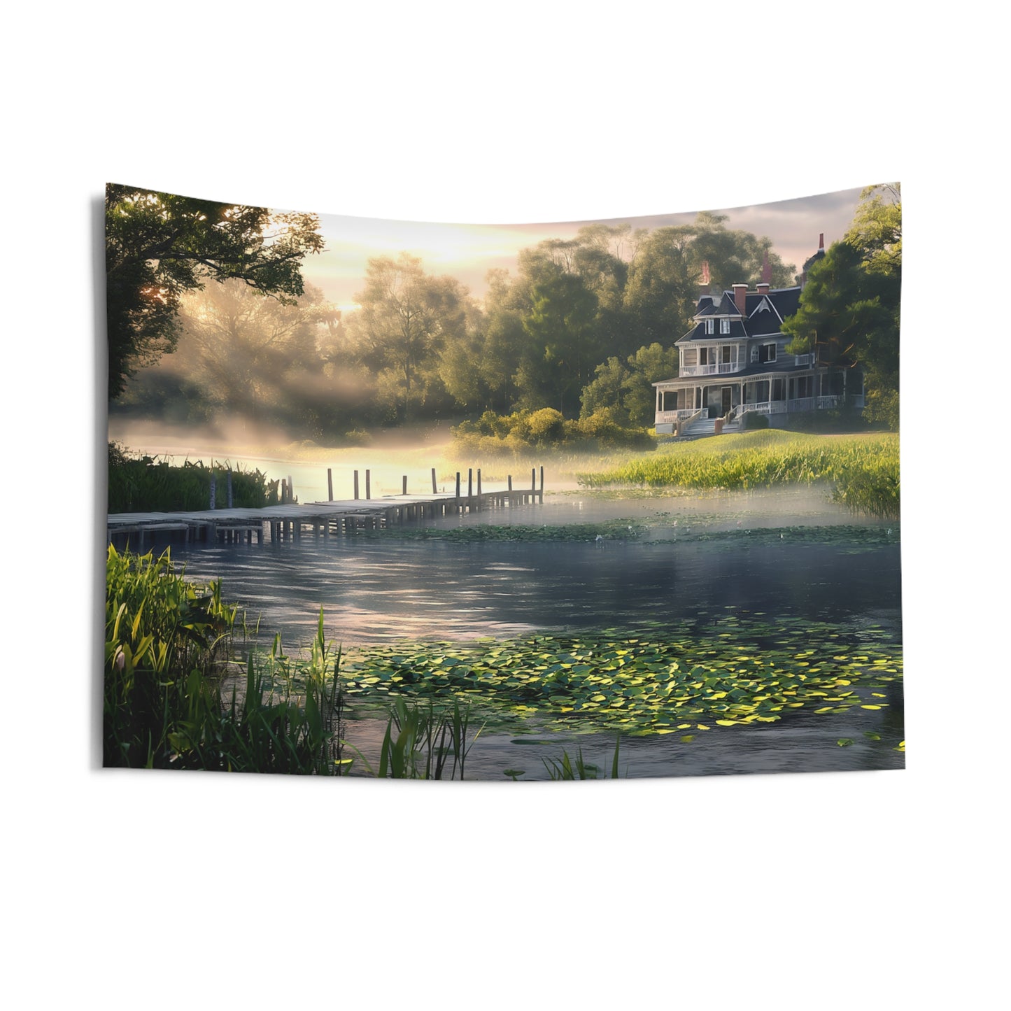 Pond Mansion 2 Indoor Wall Tapestries