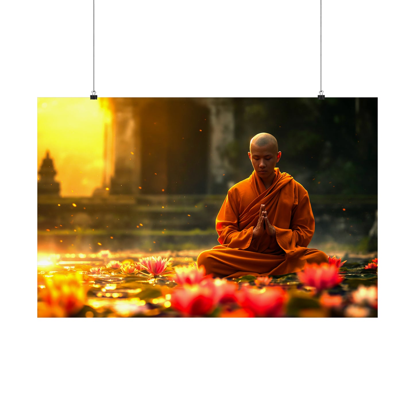 Temple Monk 1 Horizontal Posters