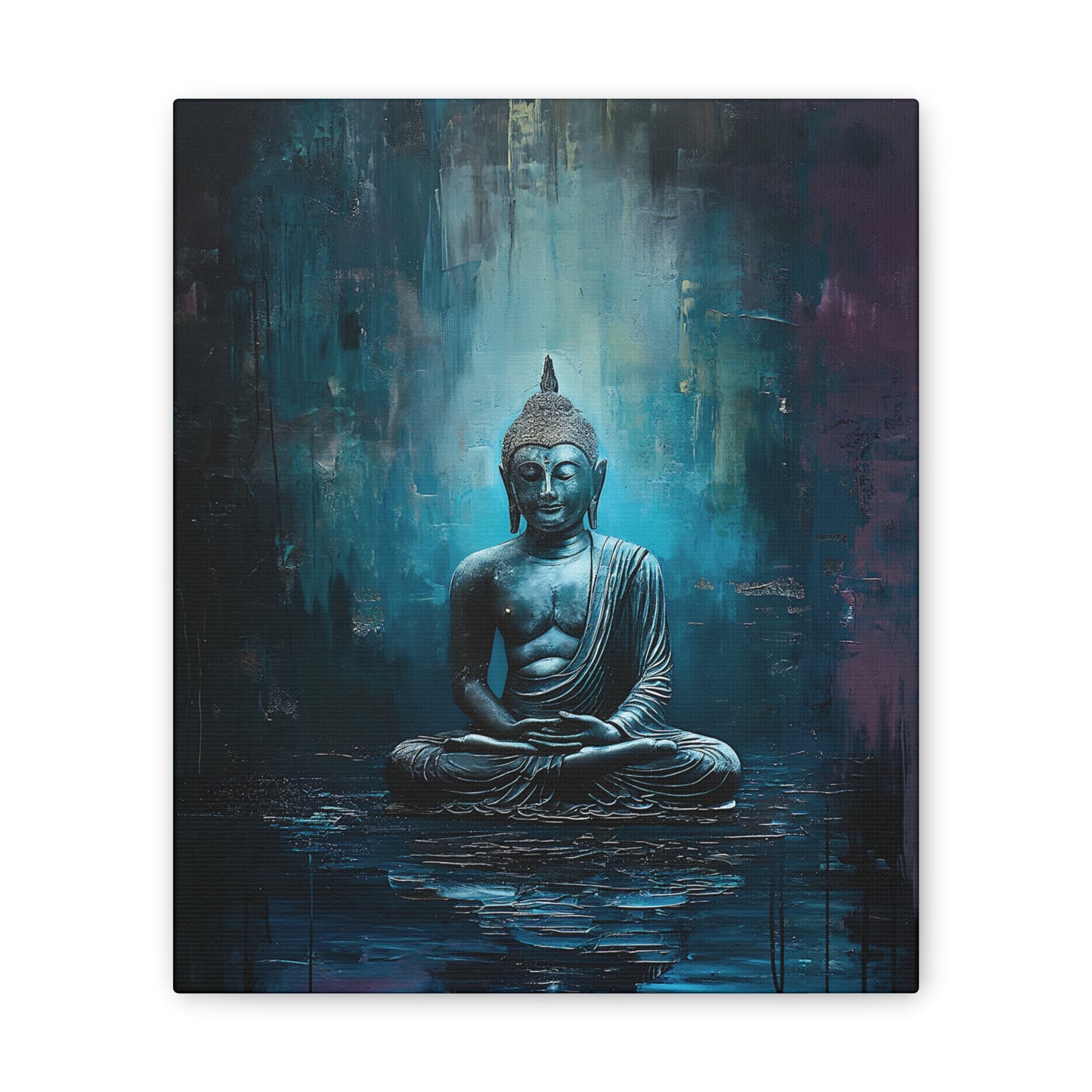 Buddha Painting Print 17 Canvas Stretched, 0.75"