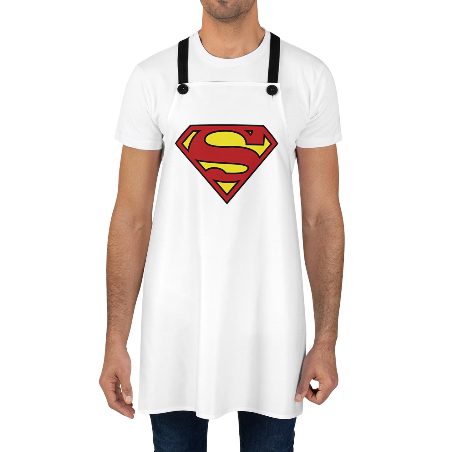 Superman White Apron (AOP)