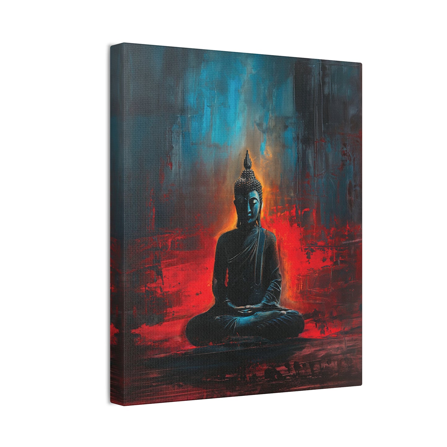 Buddha Painting Print 16 Canvas Stretched, 0.75"