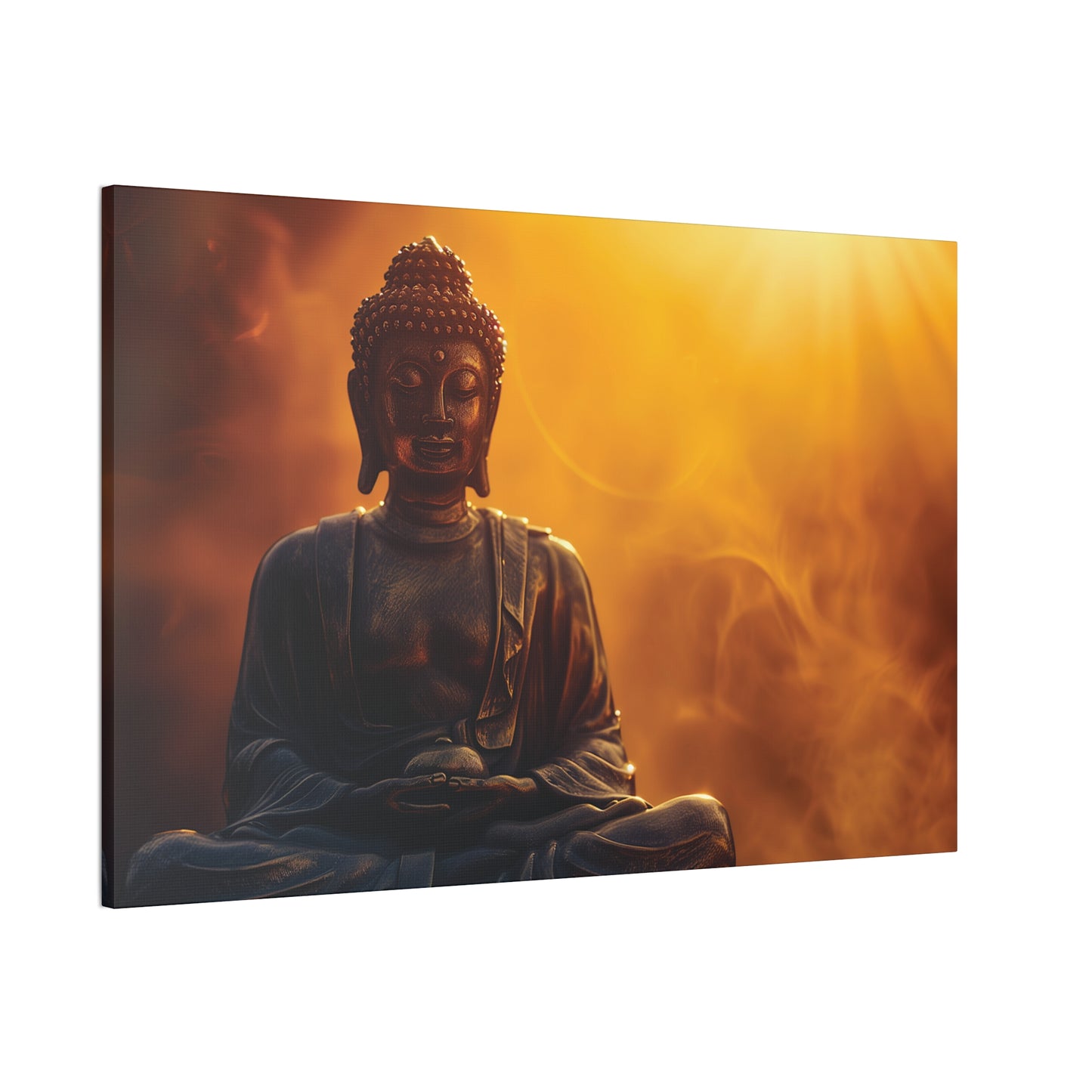 Buddha Painting Print 28 Canvas Stretched, 0.75"