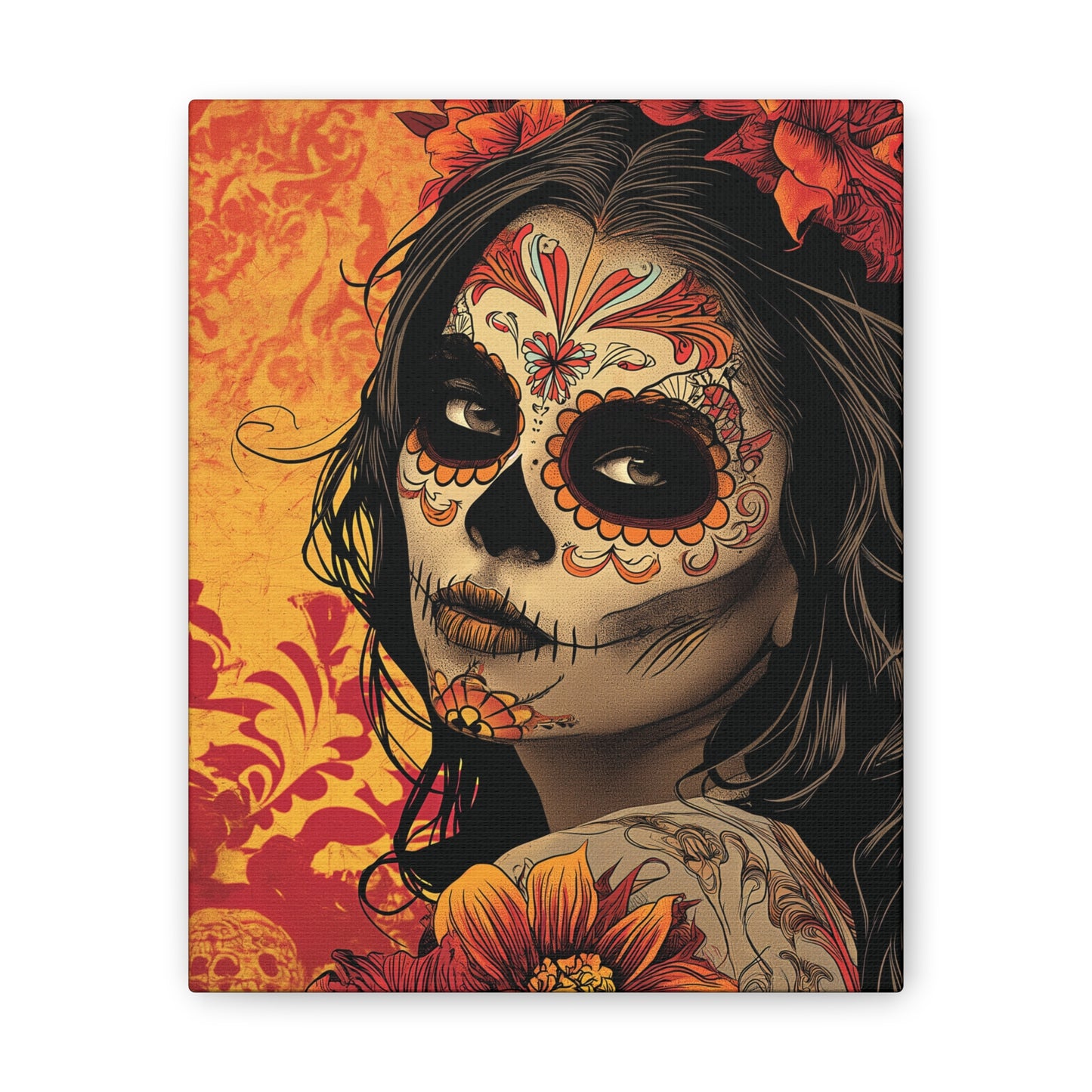 Day of the Dead 9 Canvas Stretched, 0.75"