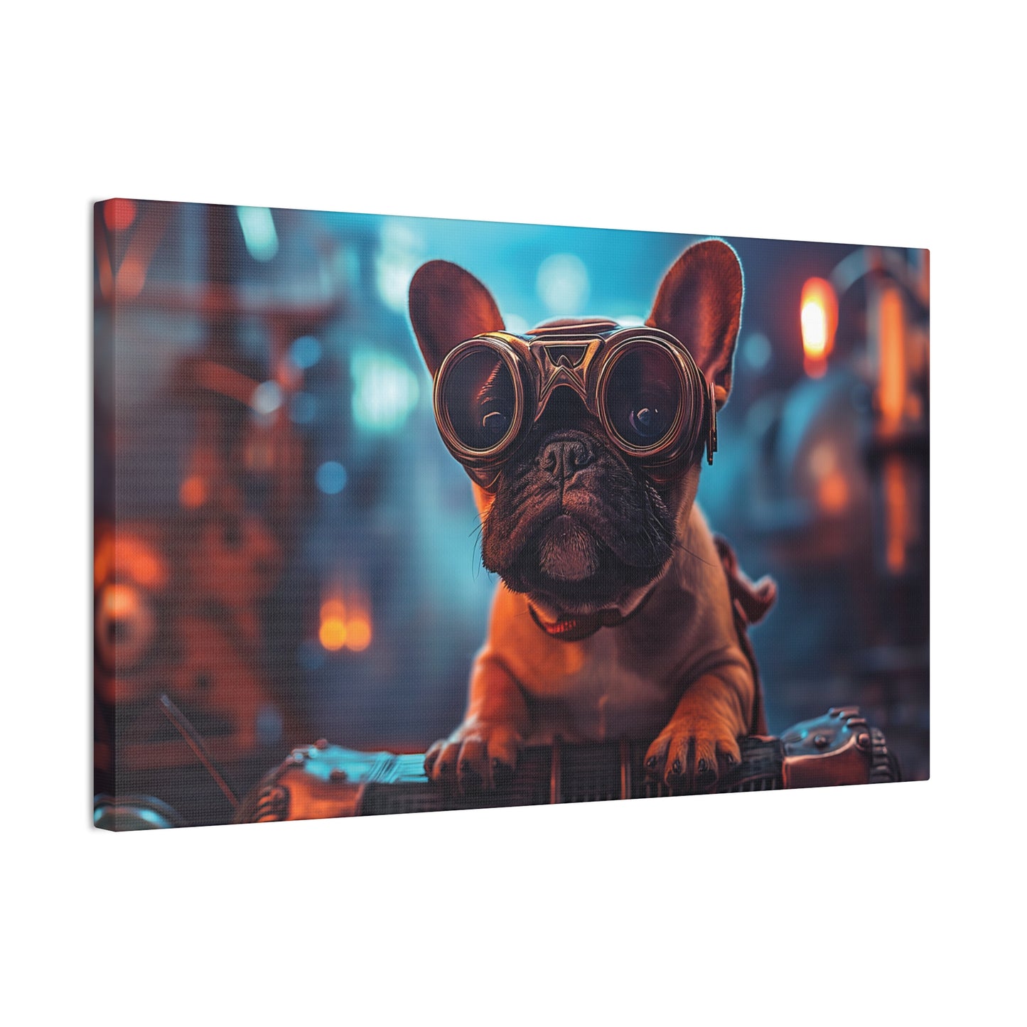 Industrial Frenchie 3 Canvas Stretched, 0.75"