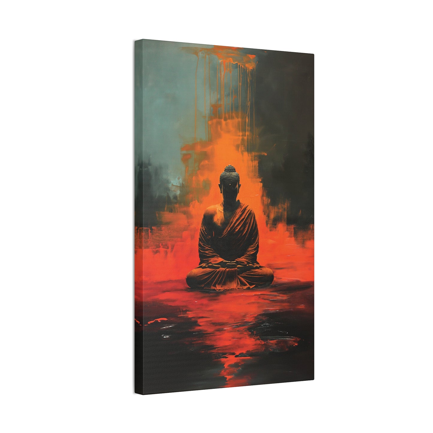 Buddha Painting Print 13 Canvas Stretched, 0.75"