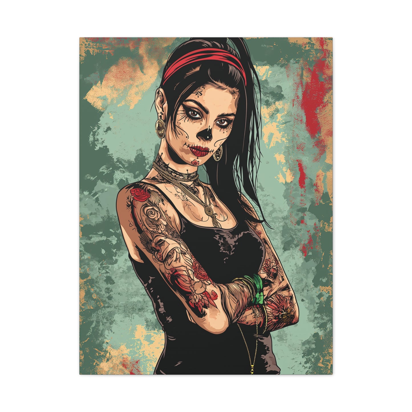 Day of the Dead 2 Canvas Stretched, 0.75"