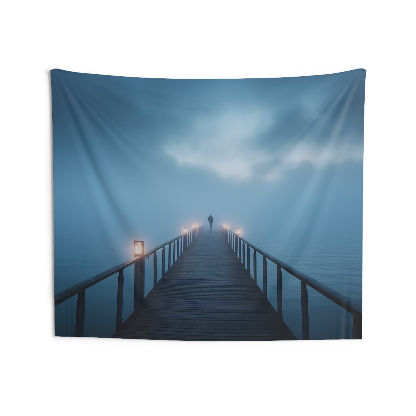 Misty Pier 2 Indoor Wall Tapestries