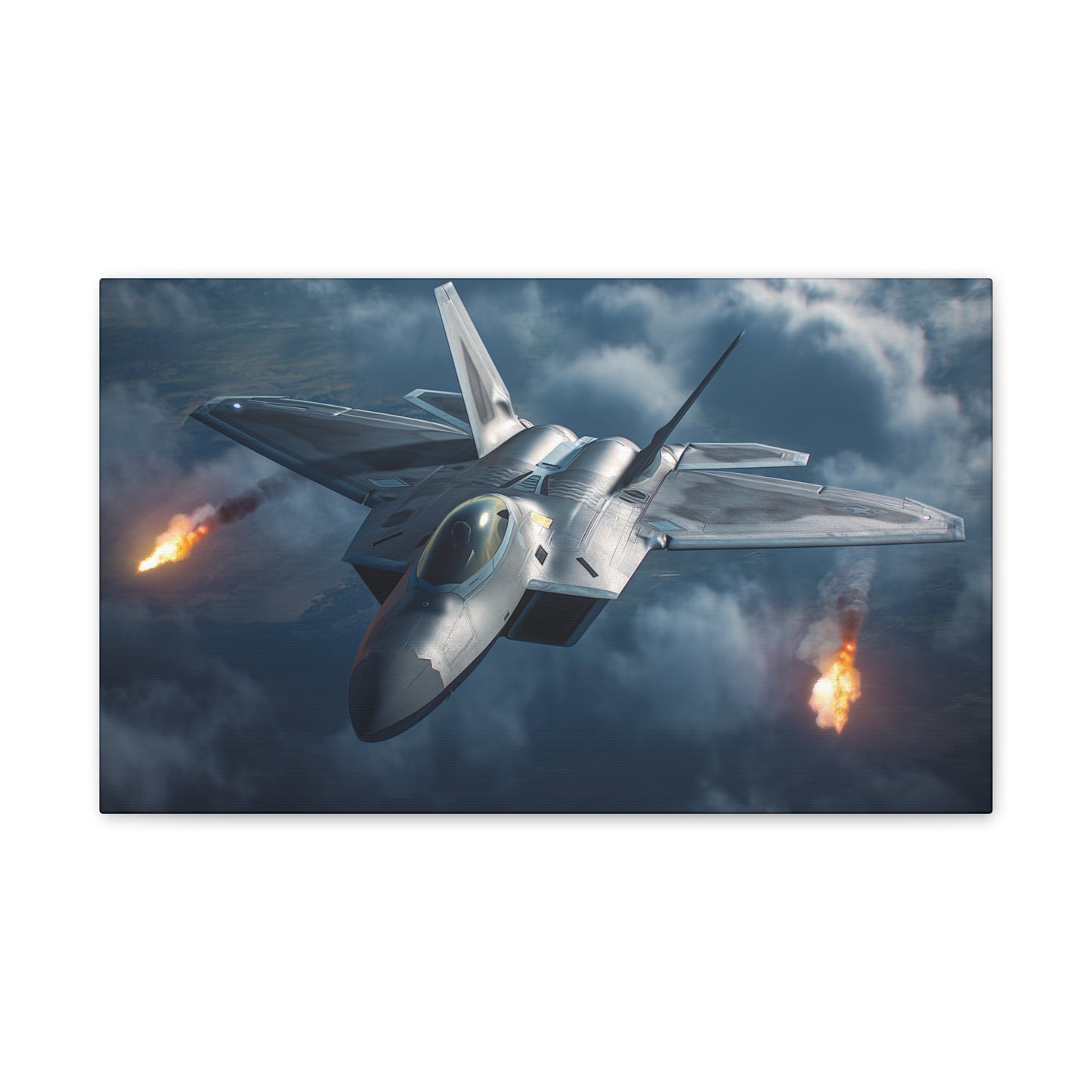 F-22 Fighter 1 Canvas Stretched, 0.75"